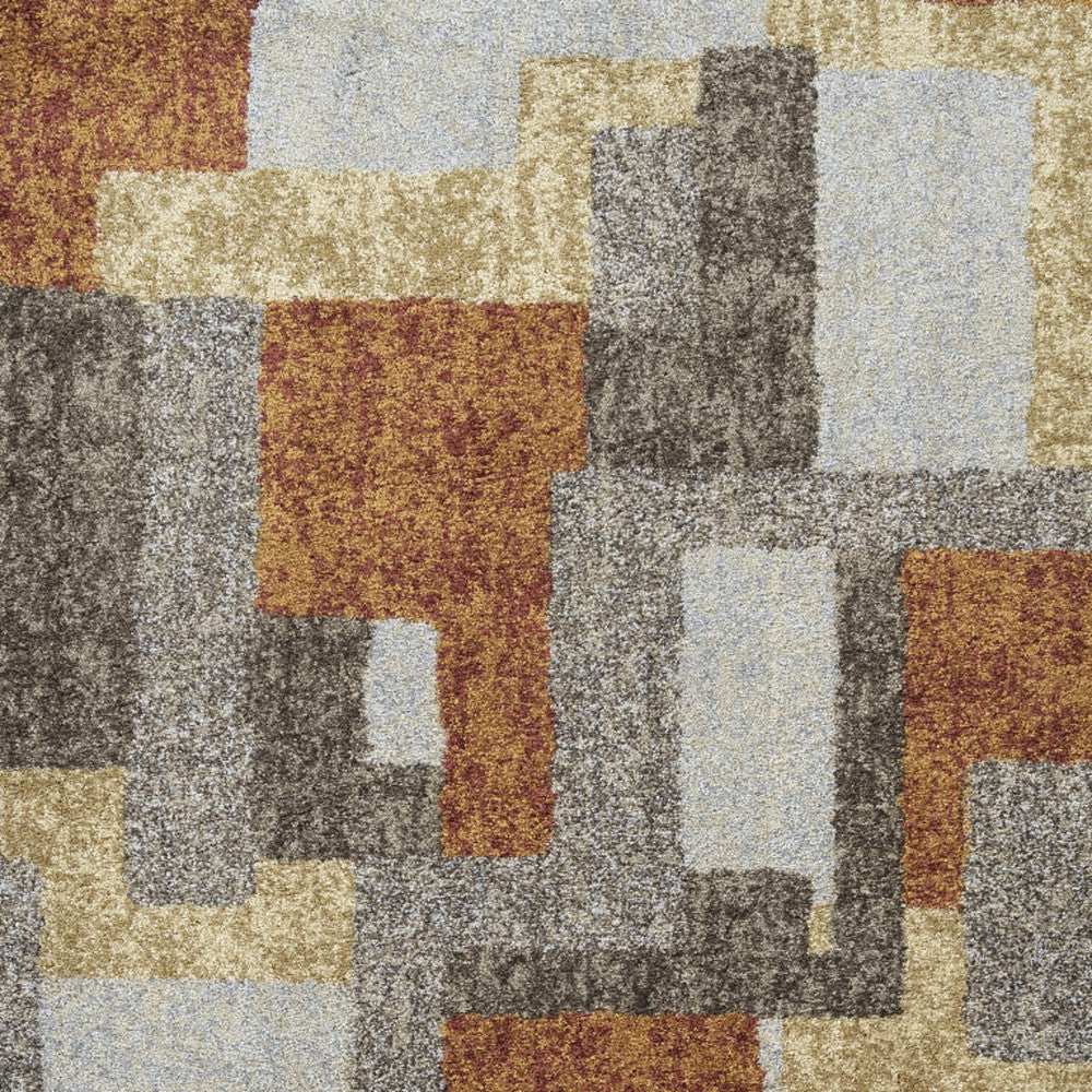 3' X 5' Grey And Brown Geometric Area Rug - Homeroots - Flyclothing LLC