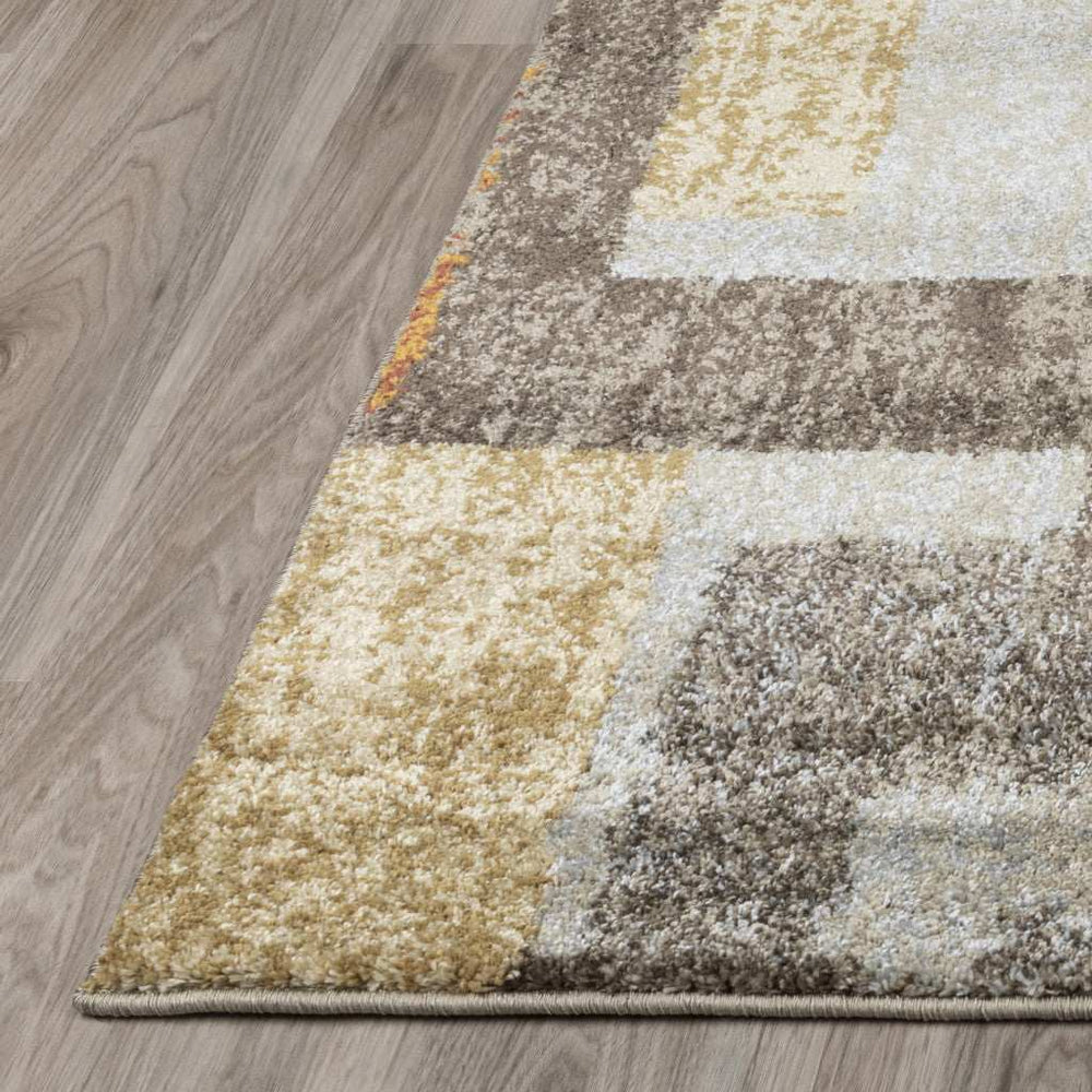 5' X 8' Grey And Brown Geometric Area Rug - Homeroots - Flyclothing LLC