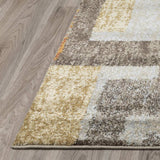 5' X 8' Grey And Brown Geometric Area Rug - Homeroots - Flyclothing LLC