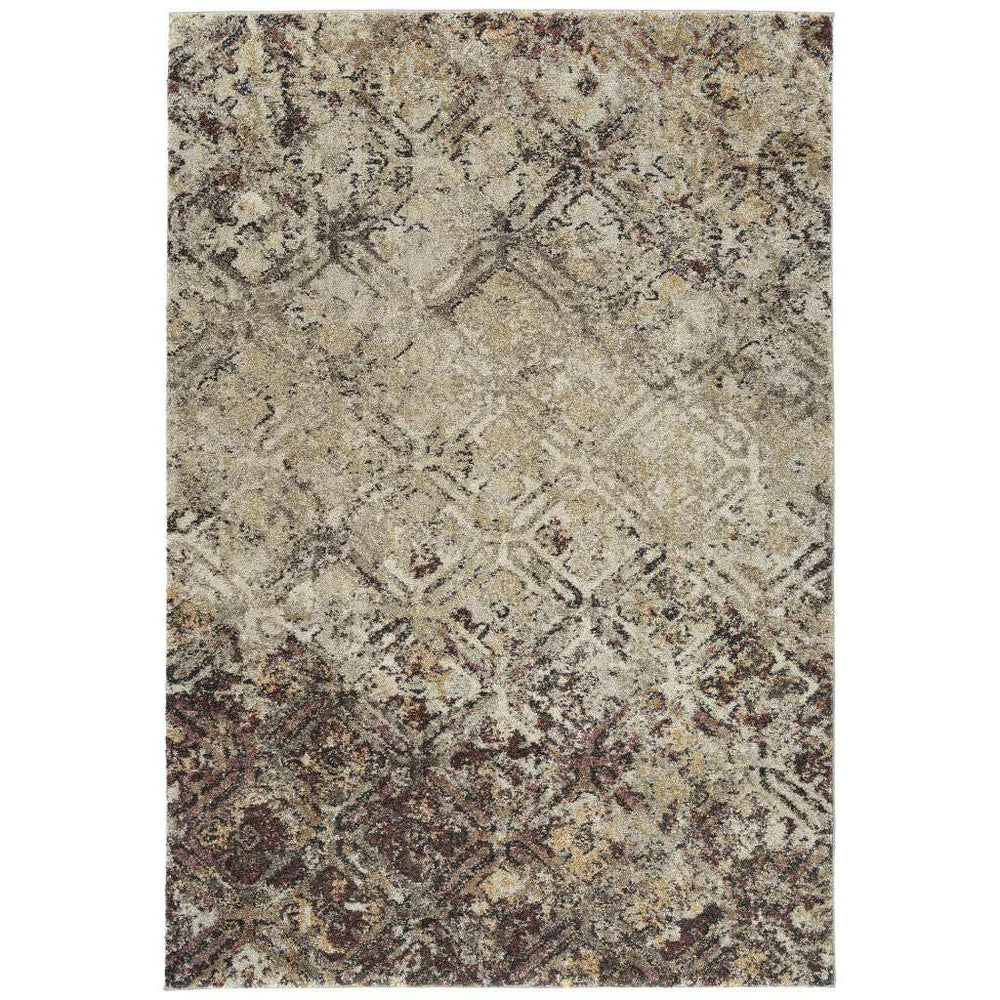 3' X 5' Brown Diamond Area Rug - Homeroots - Flyclothing LLC