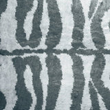 2' X 3' Grey Zebra Print Shag Handmade Non Skid Area Rug - Homeroots