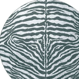 8' X 8' Grey Round Zebra Print Shag Handmade Non Skid Area Rug - Homeroots - Flyclothing LLC
