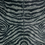 2' X 3' Black and Gray Zebra Print Shag Handmade Non Skid Area Rug - Homeroots - Flyclothing LLC