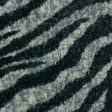 8' X 10' Black and Gray Zebra Print Shag Handmade Non Skid Area Rug - Homeroots - Flyclothing LLC