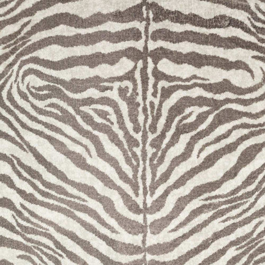 8' X 10' Mocha and Cream Zebra Print Shag Handmade Non Skid Area Rug - Homeroots - Flyclothing LLC