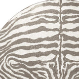8' X 8' Mocha and Cream Round Zebra Print Shag Handmade Non Skid Area Rug - Homeroots - Flyclothing LLC
