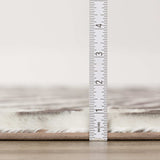 8' X 8' Mocha and Cream Round Zebra Print Shag Handmade Non Skid Area Rug - Homeroots - Flyclothing LLC