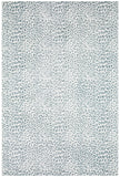 5' X 8' Grey Leopard Print Shag Handmade Non Skid Area Rug - Homeroots