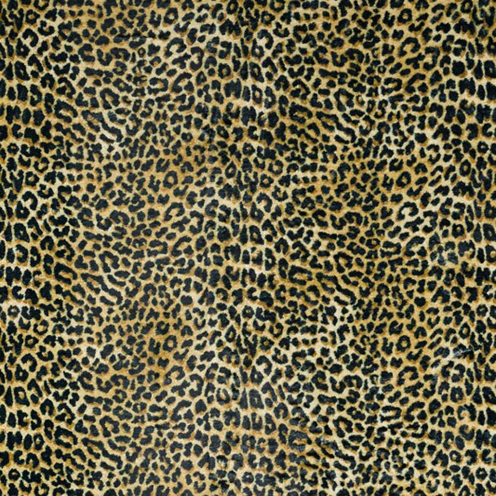 5' X 8' Black and Gold Leopard Print Shag Handmade Non Skid Area Rug - Homeroots - Flyclothing LLC