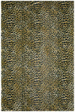 8' X 10' Black and Gold Leopard Print Shag Handmade Non Skid Area Rug - Homeroots - Flyclothing LLC