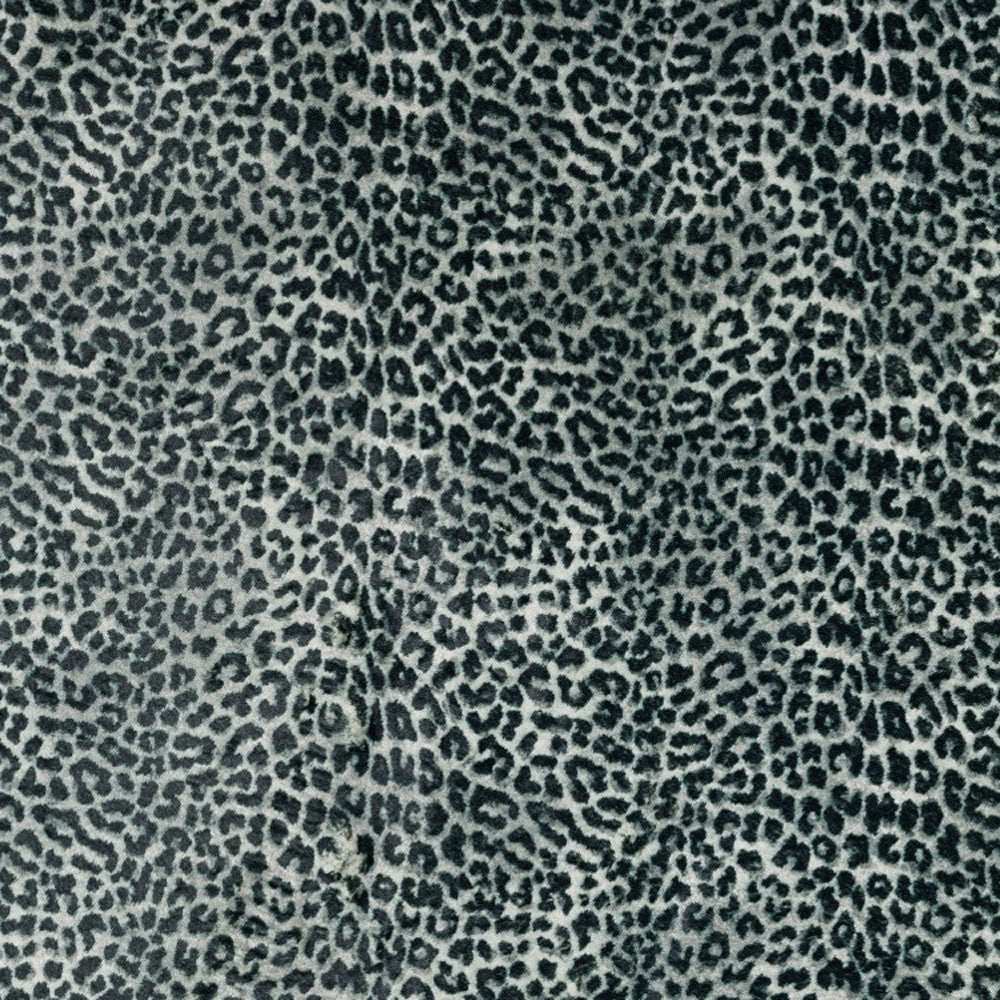 2' X 3' Black and Gray Leopard Print Shag Handmade Non Skid Area Rug - Homeroots - Flyclothing LLC