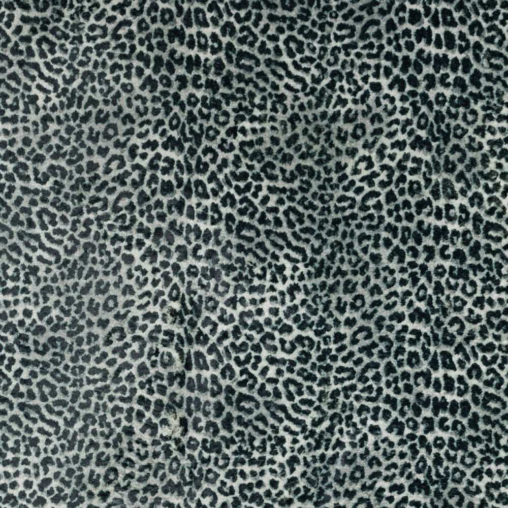 2' X 8' Black and Gray Leopard Print Shag Handmade Non Skid Runner Rug - Homeroots - Flyclothing LLC