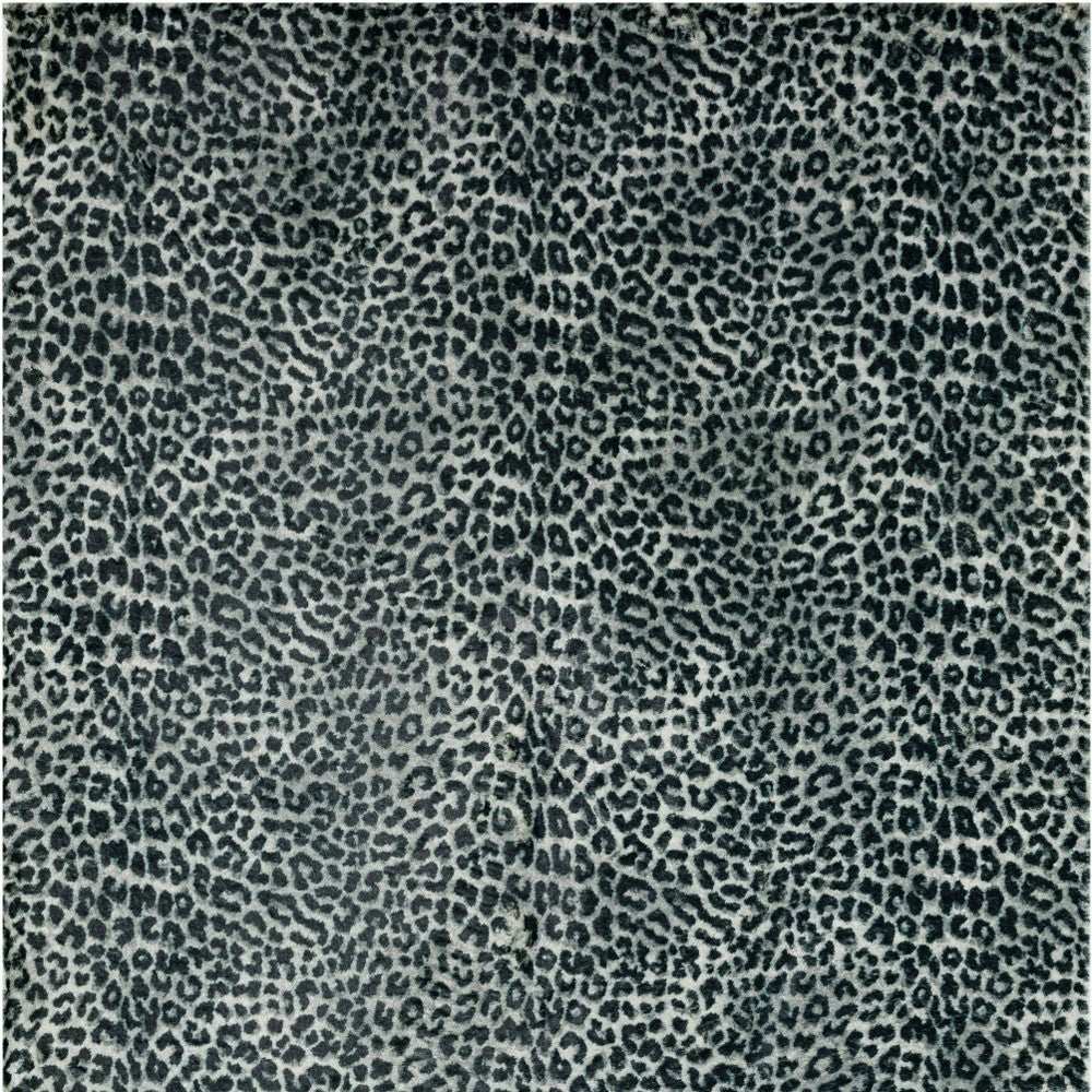 3' X 5' Black and Gray Leopard Print Shag Handmade Non Skid Area Rug - Homeroots - Flyclothing LLC
