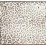 2' X 3' Beige and Cream Leopard Print Shag Handmade Non Skid Area Rug - Homeroots