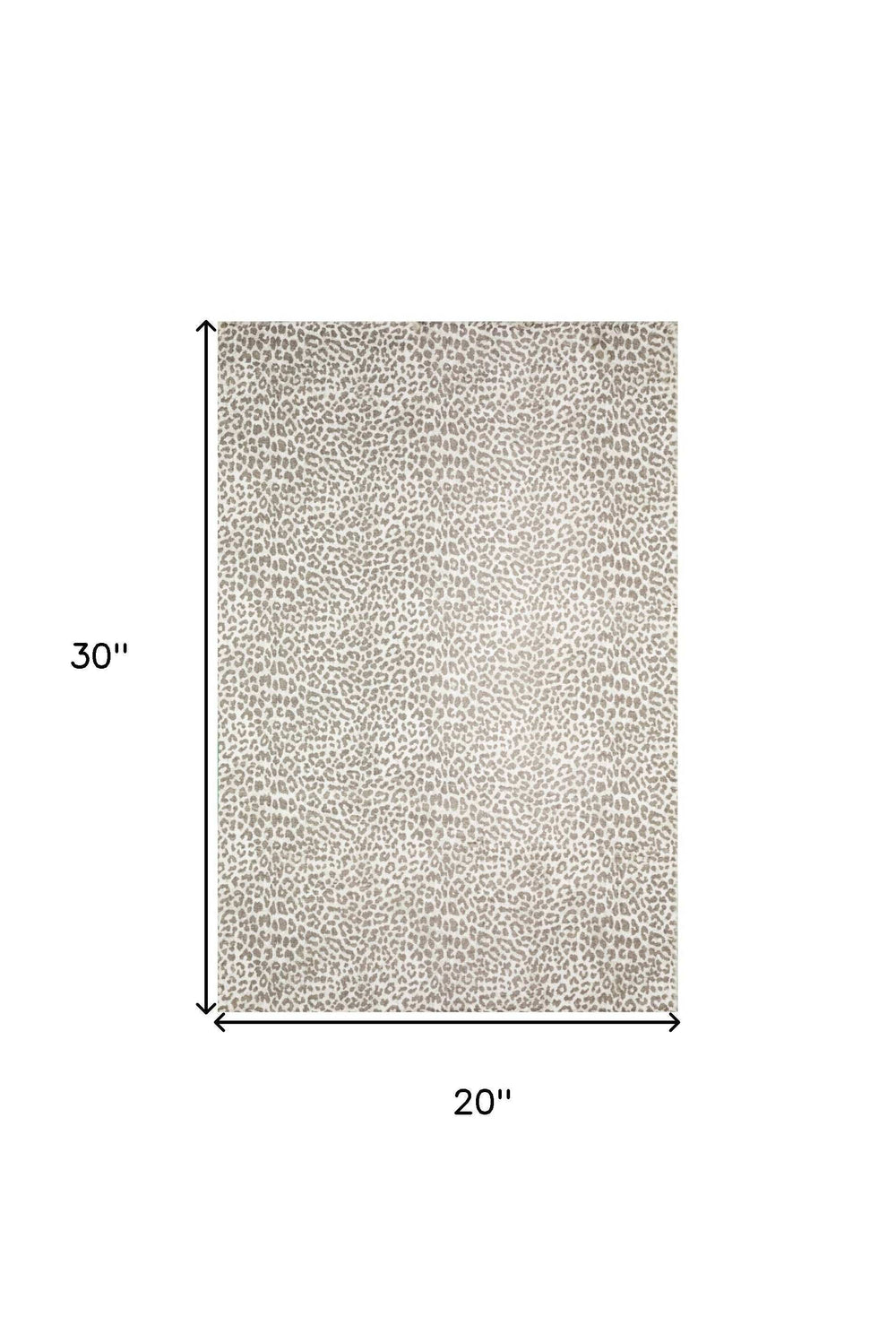 2' X 3' Beige and Cream Leopard Print Shag Handmade Non Skid Area Rug - Homeroots - Flyclothing LLC