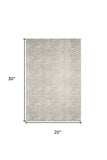 2' X 3' Beige and Cream Leopard Print Shag Handmade Non Skid Area Rug - Homeroots - Flyclothing LLC
