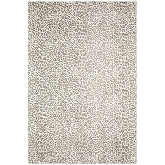 3' X 5' Beige and Cream Leopard Print Shag Handmade Non Skid Area Rug - Homeroots - Flyclothing LLC