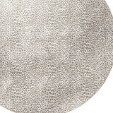 8' X 8' Beige and Cream Leopard Round Shag Handmade Non Skid Area Rug - Homeroots - Flyclothing LLC