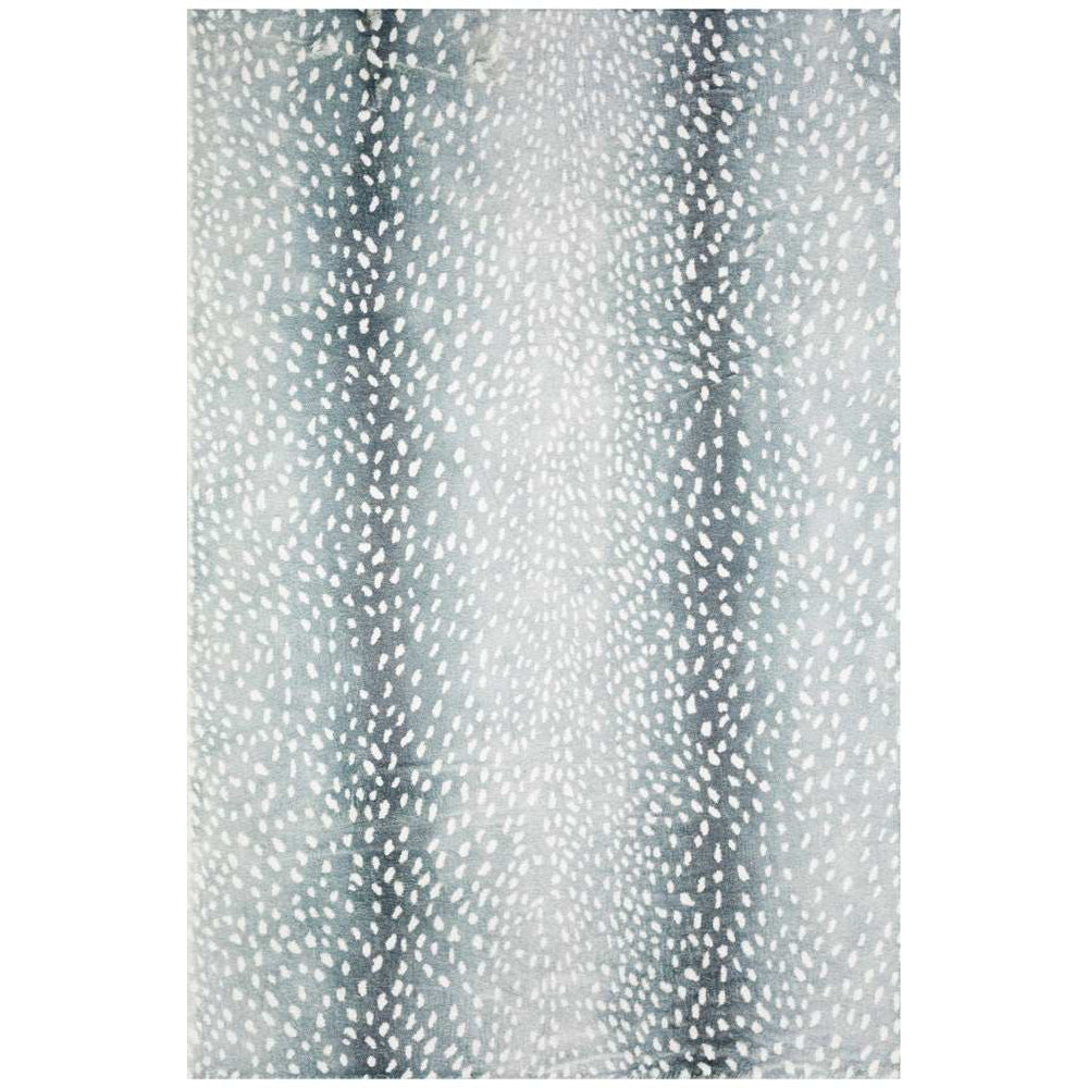 3' X 5' Grey Gazelle Print Shag Handmade Non Skid Area Rug - Homeroots - Flyclothing LLC