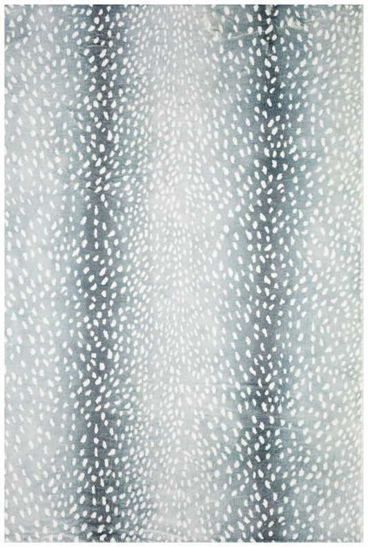 8' X 10' Grey Gazelle Print Shag Handmade Non Skid Area Rug - Homeroots - Flyclothing LLC
