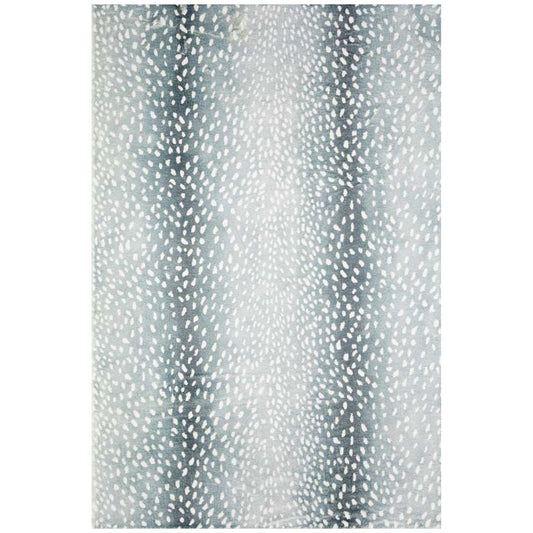 8' X 10' Grey Gazelle Print Shag Handmade Non Skid Area Rug - Homeroots - Flyclothing LLC