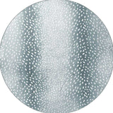 8' X 8' Grey Gazelle Round Shag Handmade Non Skid Area Rug - Homeroots - Flyclothing LLC