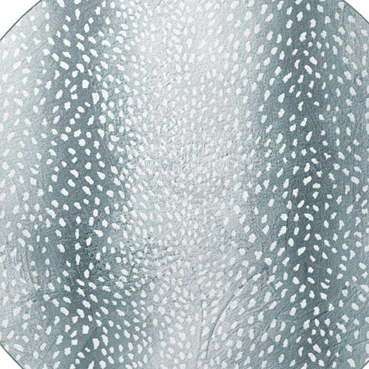 8' X 8' Grey Gazelle Round Shag Handmade Non Skid Area Rug - Homeroots - Flyclothing LLC