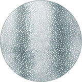 8' X 8' Grey Gazelle Round Shag Handmade Non Skid Area Rug - Homeroots - Flyclothing LLC