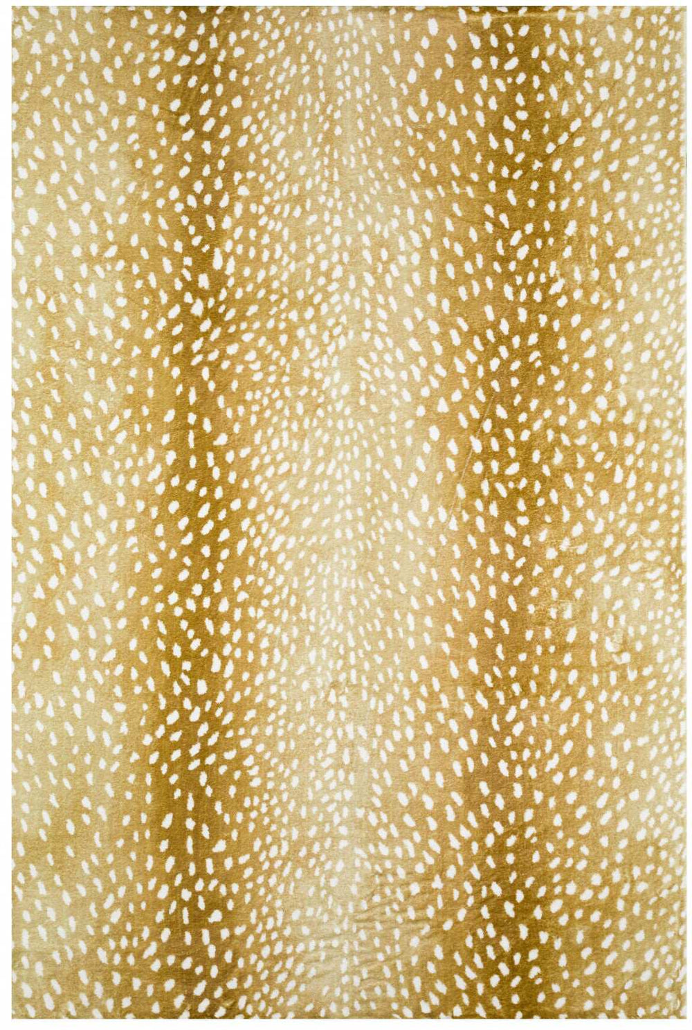 8' X 10' Gold Gazelle Print Shag Handmade Non Skid Area Rug - Homeroots - Flyclothing LLC