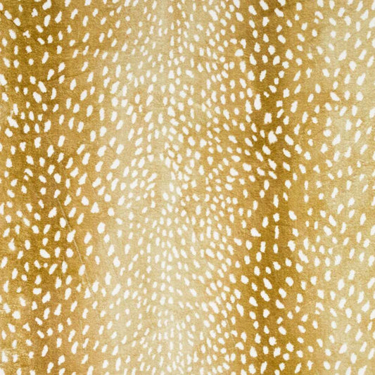 8' X 8' Gold Round Gazelle Print Shag Handmade Non Skid Area Rug - Homeroots - Flyclothing LLC