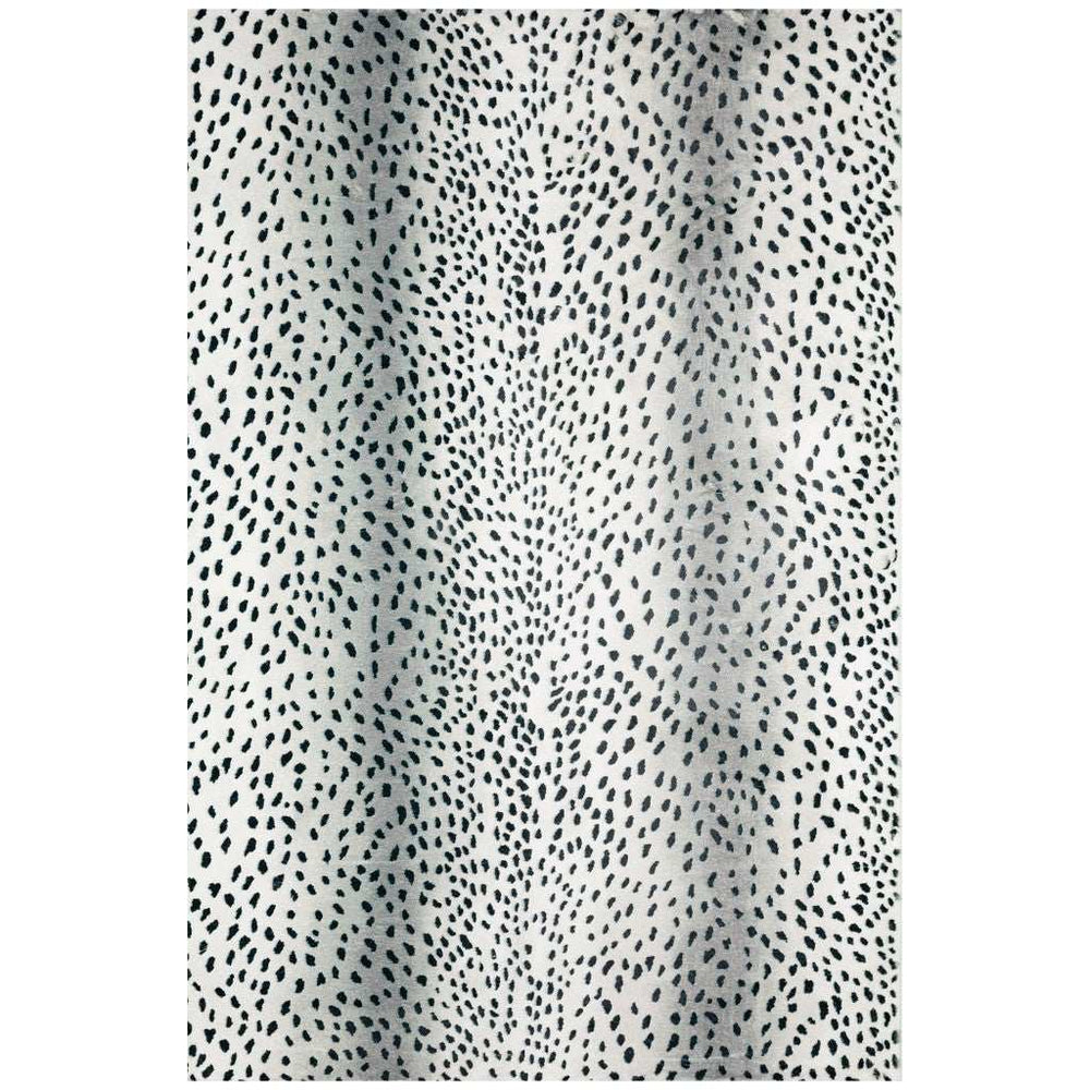 3' X 5' Black Gazelle Print Shag Handmade Non Skid Area Rug - Homeroots - Flyclothing LLC
