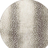 8' X 8' Beige Round Gazelle Print Shag Handmade Non Skid Area Rug - Homeroots - Flyclothing LLC