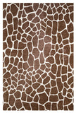 5' X 8' Brown Animal Print Shag Non Skid Area Rug