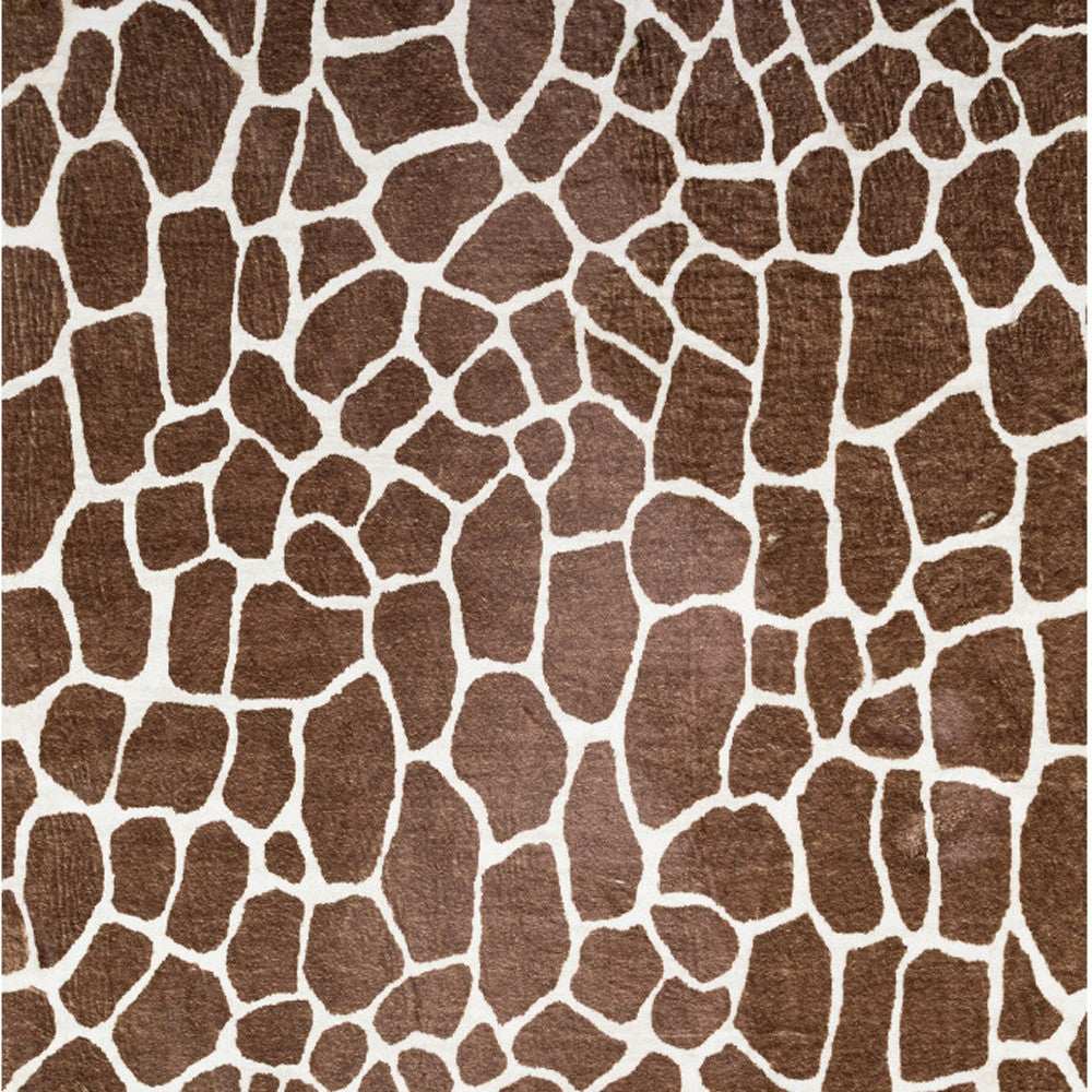 5' X 8' Brown Animal Print Shag Non Skid Area Rug - Homeroots - Flyclothing LLC