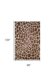 8' X 10' Brown Animal Print Shag Non Skid Area Rug - Homeroots - Flyclothing LLC