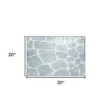 2' X 3' Gray and Ivory Animal Print Handmade Non Skid Area Rug - Homeroots - Flyclothing LLC