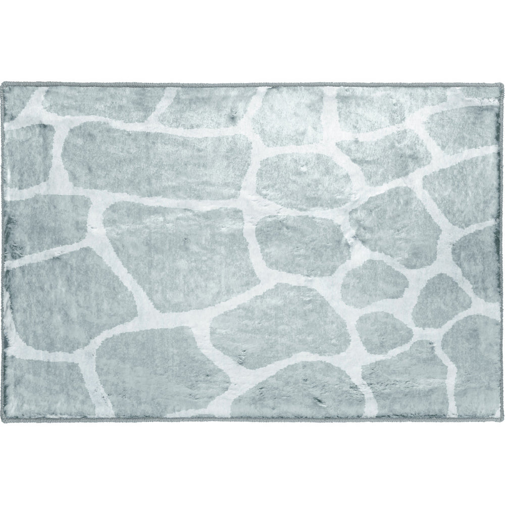 2' X 3' Gray and Ivory Animal Print Handmade Non Skid Area Rug - Homeroots