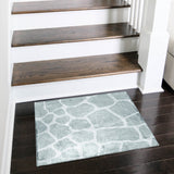 2' X 3' Gray and Ivory Animal Print Handmade Non Skid Area Rug - Homeroots