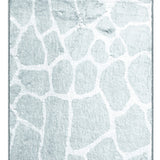 8' Gray and Ivory Animal Print Handmade Non Skid Runner Rug - Homeroots