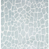 5' X 8' Gray and Ivory Animal Print Handmade Non Skid Area Rug - Homeroots