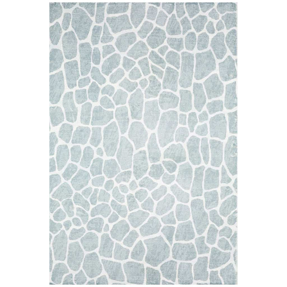 5' X 8' Gray and Ivory Animal Print Handmade Non Skid Area Rug - Homeroots - Flyclothing LLC