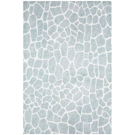 5' X 8' Gray and Ivory Animal Print Handmade Non Skid Area Rug - Homeroots - Flyclothing LLC