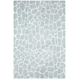 5' X 8' Gray and Ivory Animal Print Handmade Non Skid Area Rug - Homeroots
