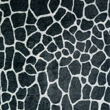 8' X 8' Black and White Croc Round Shag Handmade Non Skid Area Rug - Homeroots - Flyclothing LLC