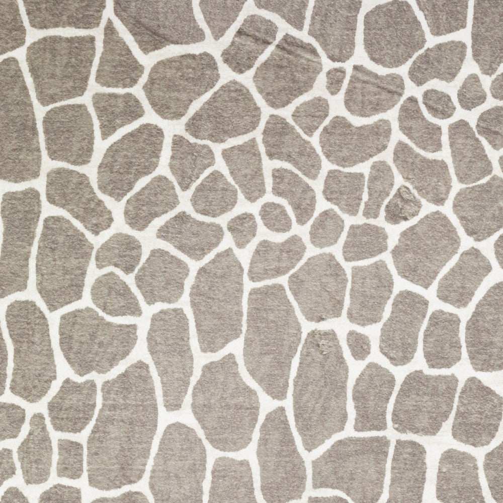 2' X 3' Beige Giraffe Print Shag Handmade Non Skid Area Rug - Homeroots - Flyclothing LLC