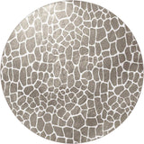 8' X 8' Beige Round Giraffe Print Shag Handmade Non Skid Area Rug - Homeroots - Flyclothing LLC