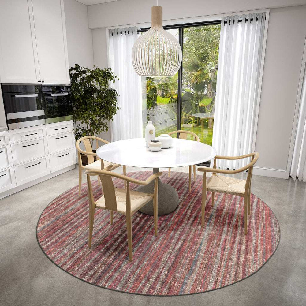 8' X 8' Pink Round Ombre Tufted Handmade Area Rug - Homeroots - Flyclothing LLC