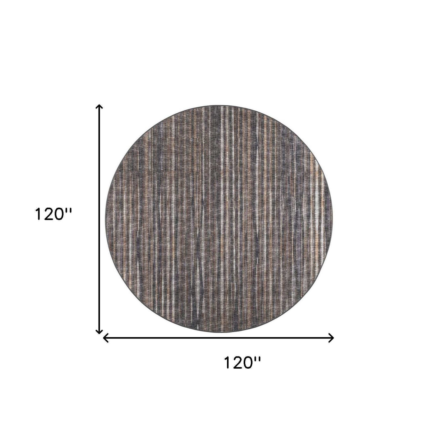 10' Brown Round Ombre Tufted Handmade Area Rug - Homeroots - Flyclothing LLC
