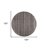 10' Brown Round Ombre Tufted Handmade Area Rug - Homeroots - Flyclothing LLC
