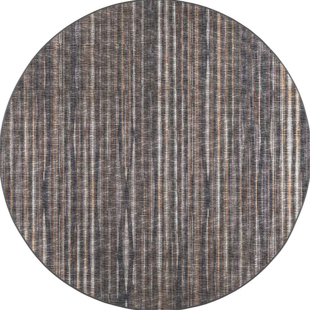 4' Brown Round Ombre Tufted Handmade Area Rug - Homeroots - Flyclothing LLC